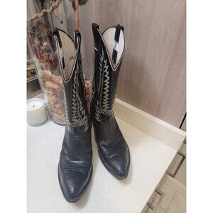 Cowtown USA Cowboy Black Boots Men’s 10.5 D Exotic Western EUC Black